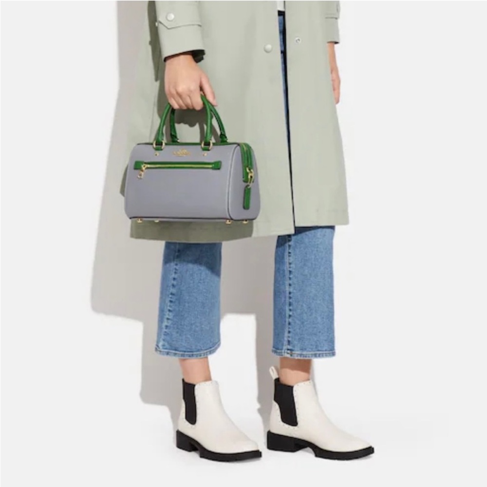 Coach Rowan Satchel Crossbody In Colorblock - Picture 2 of 12